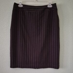 Elegant Black Pinstripe Skirt